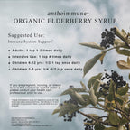 Maine Medicinals Organic Elderberry Syrup - Anthoimmune - Immune Support Supplement for Adults and Kids- USDA Organic, Ultra-Premium Black Elderberry Formula (8 oz) 48 Servings