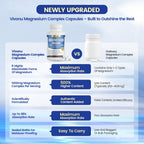 1000mg Magnesium Complex for Women & Men*, 8 Elemental with Magnesium Glycinate, Citrate, Malate, Taurate, Oxide, Carbonate, Aspartate, Orotate for Bones, Muscle, Recovery, Energy, Vegan, 90 Capsules