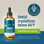 WoldoHealth DMSO 70% with Demineralized Water 30% - Pharmaceutical Grade Glass Bottle 3.38oz with Dropper
