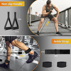 WHATAFIT Resistance Bands, Exercise Bands���Resistance Bands for Working Out, Work Out Bands with Handles for Men and Women Fitness, Strength Training Home Gym Equipment