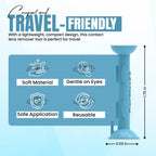 OptiWand 3 Pack Small Soft Contact Lens Removal & Insertion Tool - Silicone Rubber Soft Lens Applicator & Remover Device with Pincher End & Finger Grips - Safe & Easy on Eyes, Travel Size 1.75"