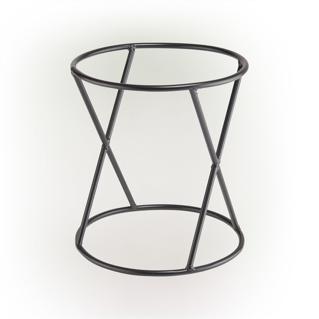 Alpine Corporation 11 Inch Tall Indoor Outdoor Gazing Globe Metal Display Stand, Black