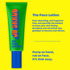JB SKRUB The Face Lotion - Hydrating Skin Care for Kids and Teens, Acne Face Moisturizer, Fast-Absorbing & Oil-Control, Blue Light Protection, Vegan & Cruelty-Free, 1.7 oz