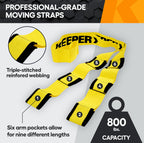 KEEPER Two Person Adjustable Lifting and Moving Straps with 800 lbs WLL, Ergonomic Design, for Safe, Scratch-Free Moving