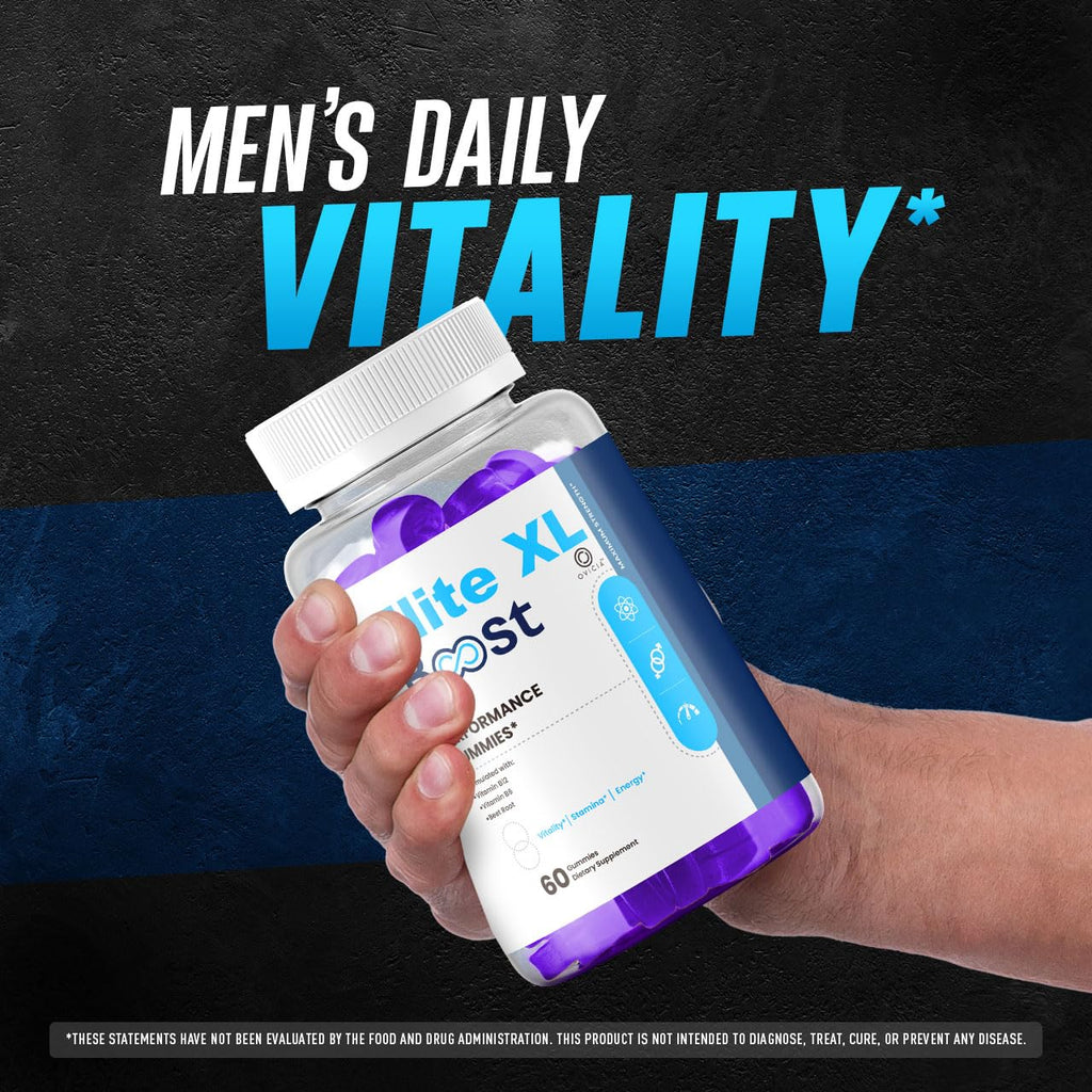 Elite XL Boost Gummies - Official EliteXL Boost Advanced Premium Formula Support Maximum Strenght, All Natural Ingredients Vitamins for Overall Health & Wellness, 60 Gummies for 1 Month