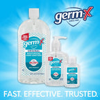 Germ-X Original Hand Sanitizer, 2 Fl Oz (Pack of 6), Less Drying Moisturizing Gel with Vitamin E, No Rinse Formula, Display Pack, Mini Travel Size for On-The-Go