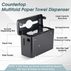 DUTYWORKS Multifold Paper Towel Dispenser Countertop, Black