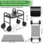 Garden Kneeler and Seat with 360° Wheels: 3-in-1 Rolling Gardning Stool