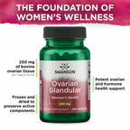 Swanson Ovarian Glandular - Natural Supplement Promoting Women's Glandular Health & Balance Support - Sourced from Premium Bovine Tissue to Support Wellness - (60 Capsules, 250mg Each) (2 Pack)