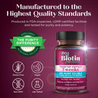 Purity Products MyBiotin ProClinical – Thicker Hair Starting in 3 Weeks & Fights Wrinkles - MB40X Patented Biotin Vitamin B7 Matrix w/Astaxanthin - 40X More Soluble vs Ordinary Biotin, 30 Veg Capsules