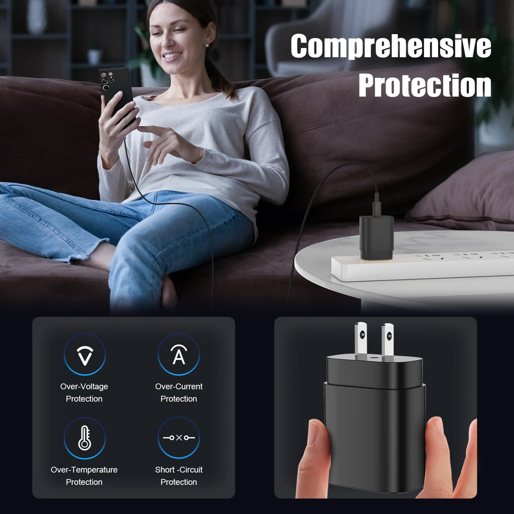 Type C Charger Fast Charging,4Pack 25W Super USB C Fast Charger Block
