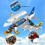 CUBIMANA Large City Passenger Airplane Building Toys with LED Light, 21 Inches Plane Building Sets with 2PCS Luggage Trucks, Terminal, Radar Tower, Birthday Gifts for Kids Boys Girls Age 6-12 (901pcs)