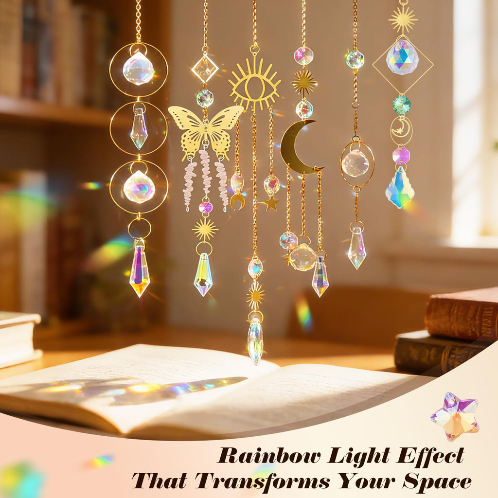Ecoofor 407 pcs DIY Sun Catchers for Adults, DIY Suncatchers Making Kits,Hanging Decorative Suncatcher, Crystals Rainbow Maker for Indoor Home Decor