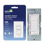 Leviton SureSlide LED Advanced Dimmer Switch for 150W Dimmable LED, Halogen and Incandescent Bulbs and Fixtures, 66741-W, White