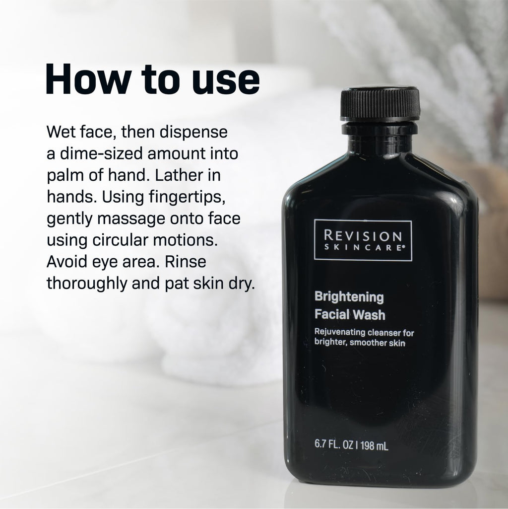 Revision Skincare Brightening Facial Wash, Exfoliating Face Cleanser with Vitamin C and Vitamin E, 6.7 fl oz
