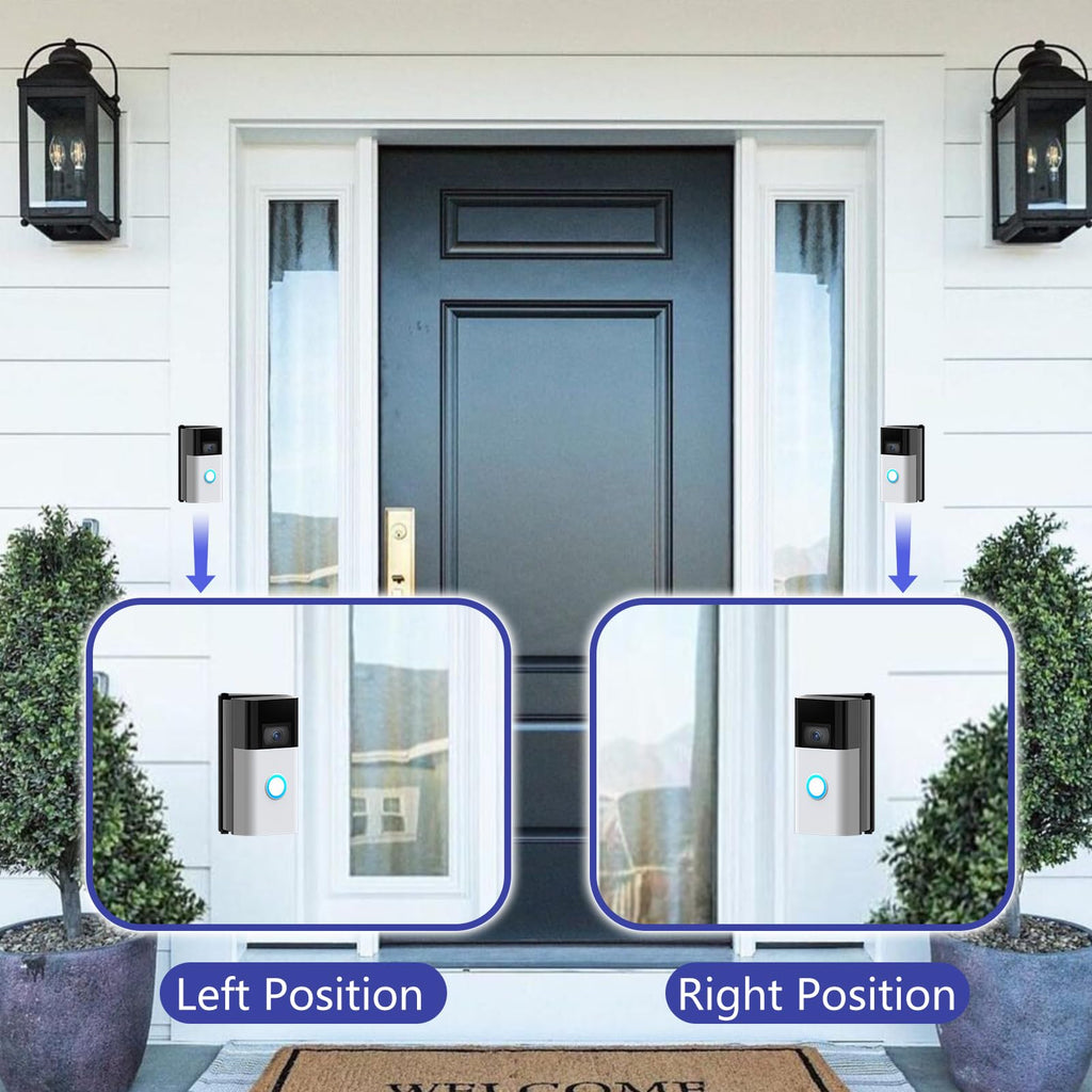 Video Doorbell Mount, Adjustable 30 to 55 Degree Doorbell Camera Angle Bracket Mount Wedge Kit Compatible with Video Doorbell 3/3 Plus/ 4 for Doorbell Security System Accessories