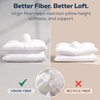 Utopia Bedding Gusset Bed Pillow, Hotel Pillows King Size Set of 2, White