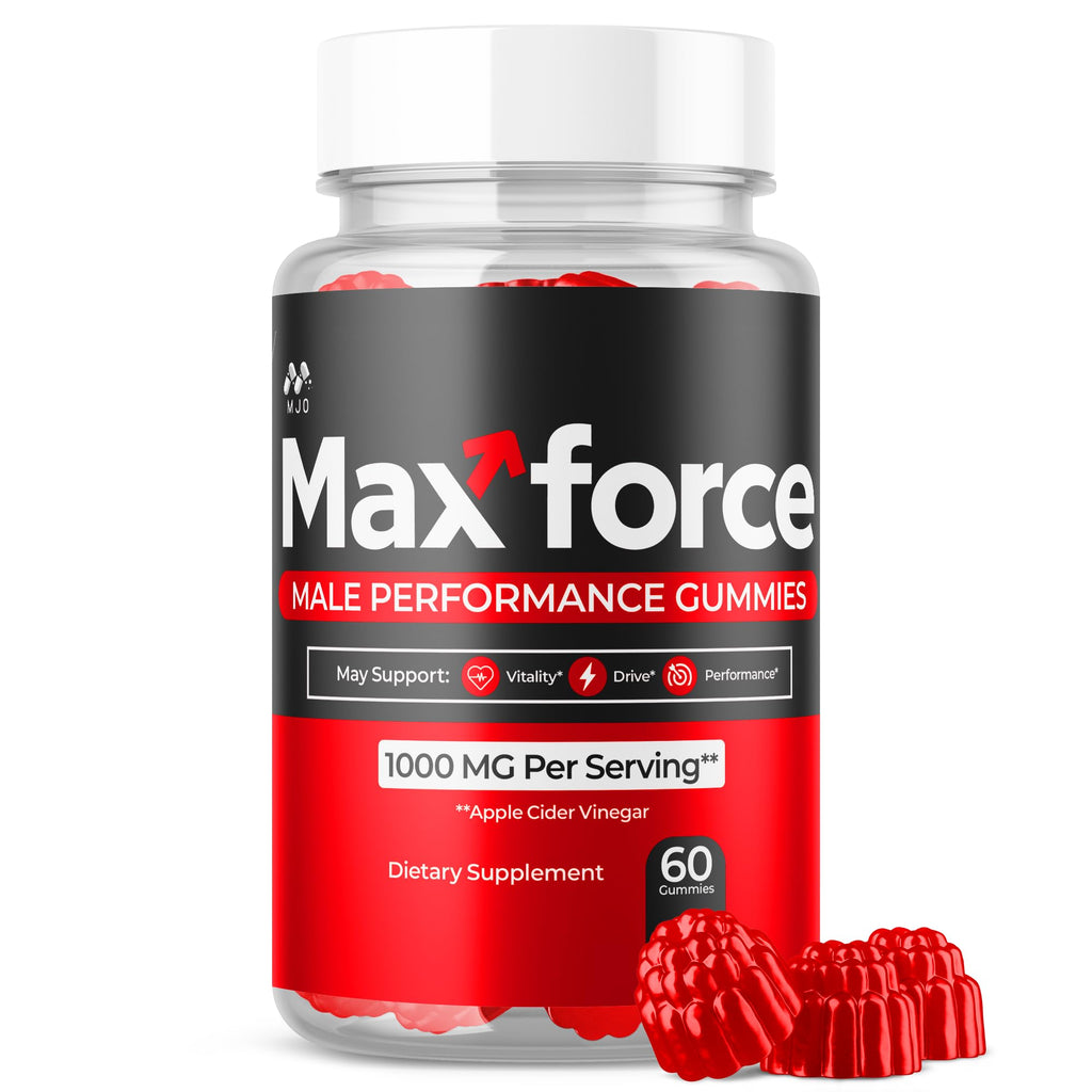 Max Force Gummies, Official Max Force Gummys with All Natural Ingredients, Advanced Formula Max Strength Supplement with Natural Active Lifestyle Support Featuring Premium Multivitamins (60 Gummies)