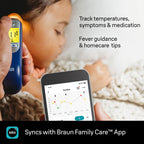 Braun ThermoScan 7+ Connect Digital Ear Thermometer for Kids - Family Care App Compatible, Age Precision Technology, Color-Coded Display, No. 1 Brand Recommended by Pediatricians