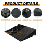 5" Threshold Ramps for Doorways 2pack, Wheelchair Ramp for Home Steps, Curb Ramp for Driveway for Shed, 7000 Lbs Load Capacity for Vehicle Motorcycle Wheelchairs Bikes Trolley Scooter