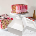 Mefleet 14x14x6 Inch Cake Boxes 10pcs Bakery Boxes for Tier Cakes with Window 14 Inch White Large Tall Cardboard Bakery Take Out Carrier Containers with Lids for Wedding, Birthday, Party