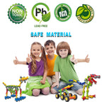 Huaker Stem Building Toys for 3 4 5 6 7 8 Year Old Boys Girls Kids,125 Pieces Building Blocks Educational Learning Toys with Large Storage Box,Ideal Christmas Birthday Gifts