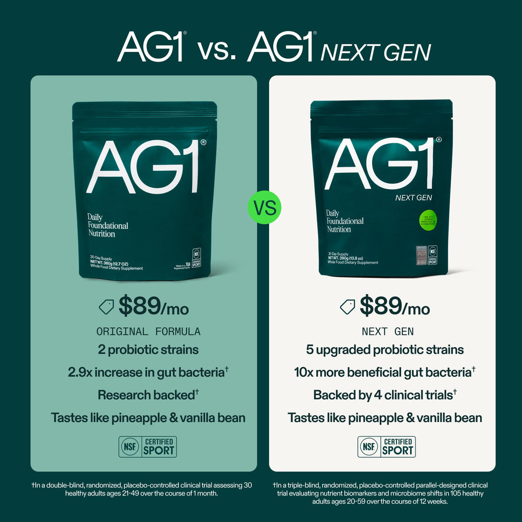 AG1 Next Gen Greens Powder Superfood and Multivitamin, Travel Packs 30 ct