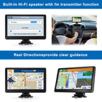 GPS Navigation for Car, 2025 Map 7 inch Touch Screen Car GPS 256-16GB, Voice Turn Direction Guidance, Support Speed and Red Light Warning, Pre-Installed North America Lifetime map Free Update
