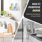 MOTAIPEAK Suction Cup Hooks for Shower,Removable Shower Towel Suction Hooks for Bathroom Wall,Kitchen,Glass,Mirror,Tile to Hang Robes,Loofah-Chrome(2-Pack)