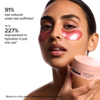 DRMTLGY Brightening Eye Masks (30 Pairs) - Caffeine Eye Masks for Dark Circles and Puffiness with Hyaluronic Acid, Eye Patches for Puffy Eyes
