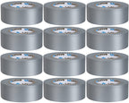 Oleitodh Silver Heavy Duty Duct Tape Bulk 12 Pack -2 inch 60 Yards Each,Strong No Residue, All-Weather, Tear by Hand, Waterproof Gray Tape for Indoor Outdoor Use,Multi Purpose Home Repair