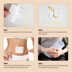 30Pcs ZINGTERRA Self-Adhesive Ellipse Castor Oil Pack Wrap for Belly Button,Disposable Highly Absorbent Organic Cotton Castor Oil Packs,No Wash,Anti-Seepage((Oil Not Included)