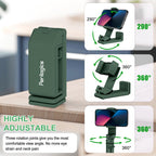 Perilogics Airplane Phone Holder Mount Universal in Flight Hands Free Viewing with Multi-Directional Dual 360 Degree Rotation (Evergreen)
