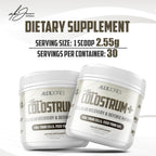 Alex Jones Naturals Bovine Colostrum Powder 20% IgG with IgM & IGA – Gut Health & Immune Support Supplement with Lactoferrin & Marshmallow Root – Non-GMO, GMP Certified, Made in USA – 30 Servings