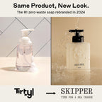Tirtyl Skipper Foaming Hand Soap Tablet Refills - 12 Pack - 96 fl oz total (12x 8 fl oz) - Rebranded - Compostable Packaging - Bergamot, Blue Cypress & Sage