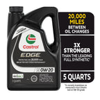 Castrol EDGE 0W-20 Advanced Full Synthetic Motor Oil, 5 Quarts
