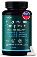 Magnesium Glycinate Complex for Women & Men - 500mg (7-in-1) with D3 & B6, Glycinate, Citrate, Malate, Taurate, Gluconate, Carbonate, & Orotate - Supports Sleep and Muscle Health [Oxide-Free] 60ct