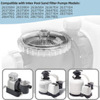 11480 Leaf Trap Cover Compatible with Intex SF60110 SF70110 26335EH 26339EH 26365EH 26367EH 26371EH 26373EH Pool Sand Filter Pump and Combo Parts, with 10460 Air Release Valve, 11232 10264 O-Rings