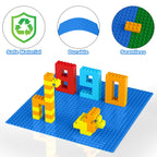 Classic Baseplates, Peel and Stick Base Plates for Building Bricks, Compatible with Major Brands, Self-Adhersive Base for Bricks 10" x 10", 6 Pack Blue…