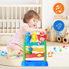 Toys for 1 2 3 Years Old, Interactive Feeding Toy with Music, Montessori Toys for Boy Girl, Musical Cause and Effect Game for 12+ Months, Christmas Birthday Gifts for Baby Toddlers Age 1-3
