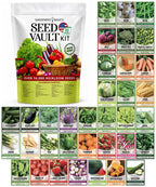 Gardeners Basics Survival Seed Vault Kit, Vegetable Seeds for Planting