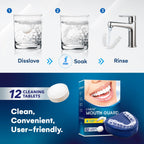 Mouth Guard for Grinding Teeth at Night: Moldable Sleeping Mouthguards for Grinding & Clenching - Custom Fit Nighttime Guards for Adults with 12 Cleaning Tablets