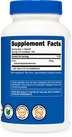 Nutricost DHEA 25mg, 240 Capsules - Gluten Free, Soy Free, Non-GMO, Supplement