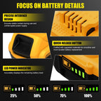 Goldspill 2 Packs 12000mAh High Capacity DCB206 Replacement for Dewalt 20V Max Battery Compatible with Dewalt 20V Battery Lithium Ion DCB200 DCB201 DCB203 DCB207 DCD/DCF/DCG Series Power Tools