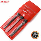 Hi-Spec 3pc Metal Hand File Tool Set Kit. Large Steel Files. Flat, Round & Half-Round for Crafts, Metal & Wood Work