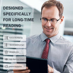 AQWANO 1.5 Reading Glasses for Men Women, Blue Light Blocking Computer Readers, 4 Pack TR90 Flexible Unbreakable Frames Lightweight Cheaters