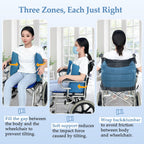 KAVIL Lateral Support for Wheelchair Back Support Cushion for Pressure Relief Folding Pads Improving Better Posture Sitting Assist Wedge for Elderly Disabled Stroke Patients in Recliner Wheelchair
