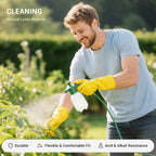 MNOPQ 6 Pairs Rubber Cleaning Gloves,Reusable Dishwashing Gloves,Household Dish Gloves for Washing,Cleaning,Kitchen,Painting, Gardening, Pet Care,Extra Thickness,Non-Slip,13", 20 Mil, Heavy Duty,L