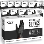 Klex Nitrile Exam Gloves - Medical Grade, Powder Free, Latex Rubber Free, Disposable, Food Safe (1000, Large)