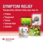 Glenmark Therapeutics Once Daily Olopatadine Eye Drops for Allergies, Redness Relief, Antihistamine, Allergy Relief from Pet Dander, Pollen, Grass, Ragweed, Olopatadine HCl 0.2%, 2.5ml (Twin-Pack)